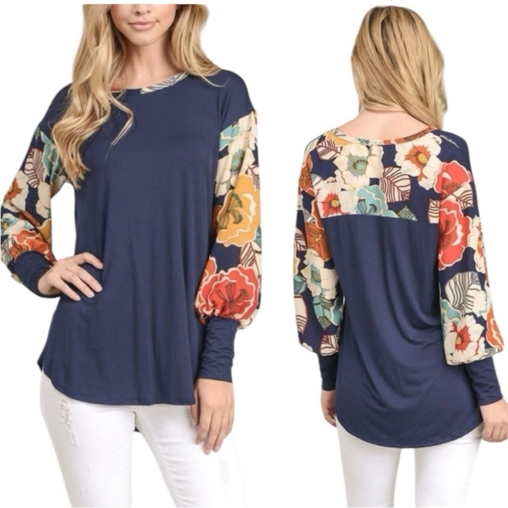 Mai Soli Floral Sleeve Top K2